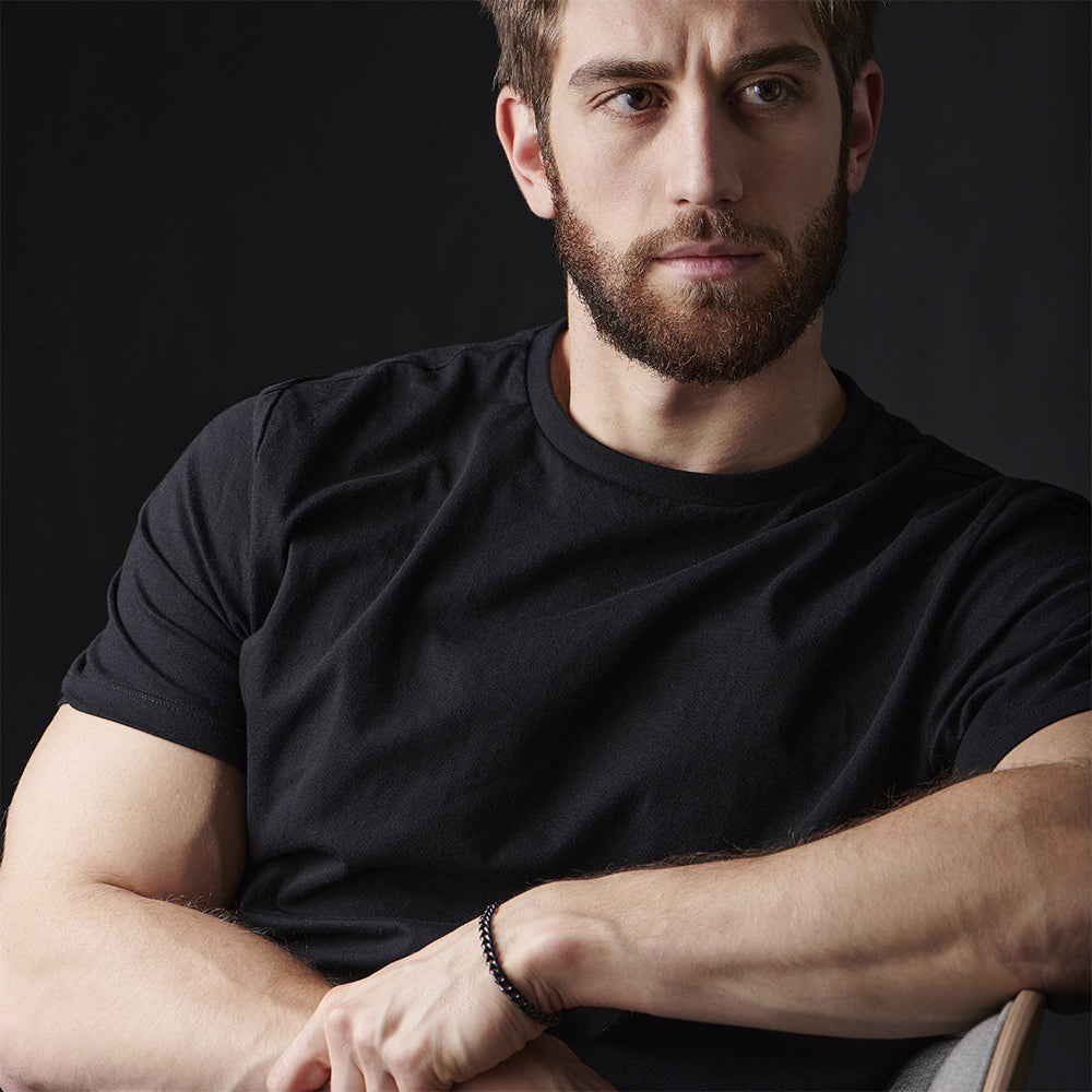 Attractive Black Chain Bracelet Stainless Steel Bracelet Gift for Boys