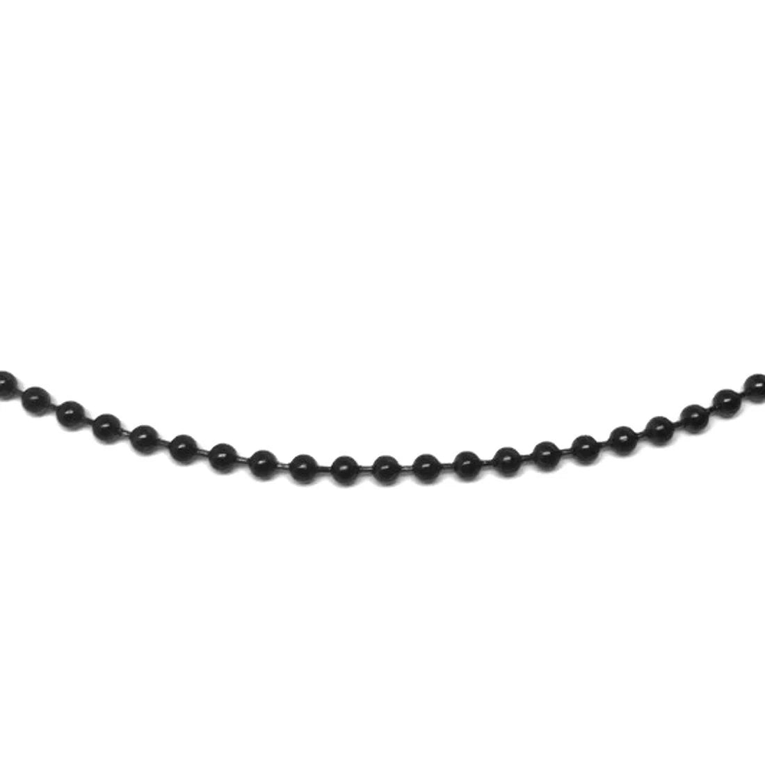 Bold Thunderbolt Necklace – Stylish Unisex Black Bead Chain Jewelry