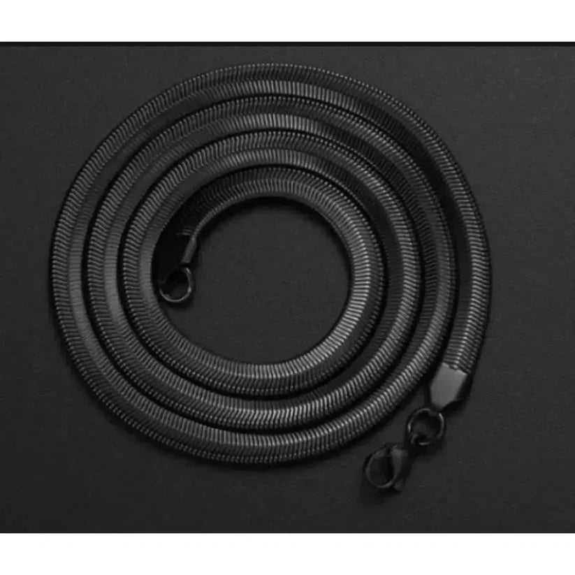 Black Snake Chain With Free Titanium Ring