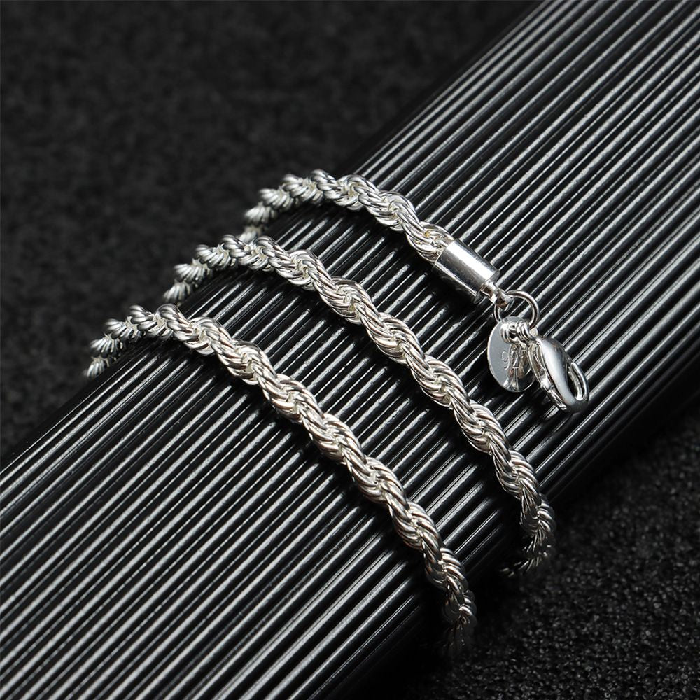 Premium Stainless Steel Rope Chain With Free Rope Bracelet – Men & Women
