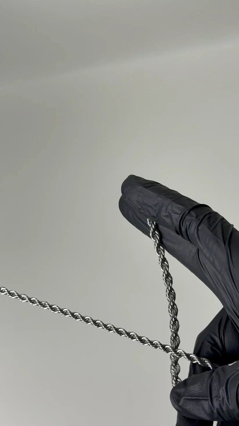 Premium Stainless Steel Rope Chain With Free Rope Bracelet – Men & Women