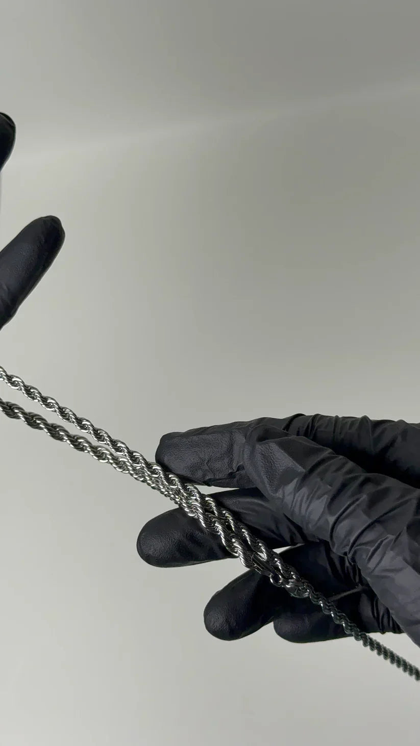 Premium Stainless Steel Rope Chain With Free Rope Bracelet – Men & Women